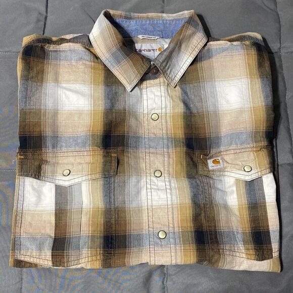 Men’s Carhartt relaxed fit shirt sleeved button down - Picture 1 of 3